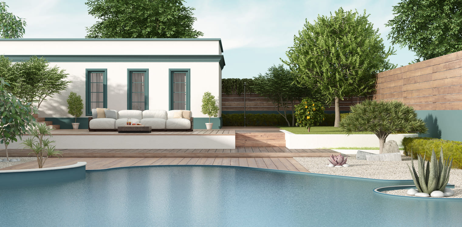 Mediterranean garden terrace Mallorca