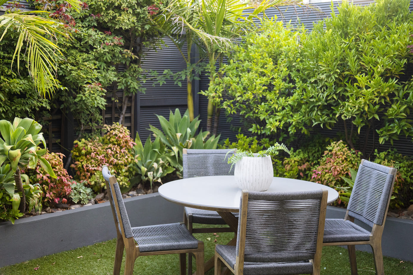 Mediterranean garden landscape